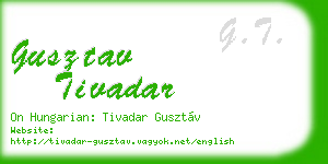gusztav tivadar business card